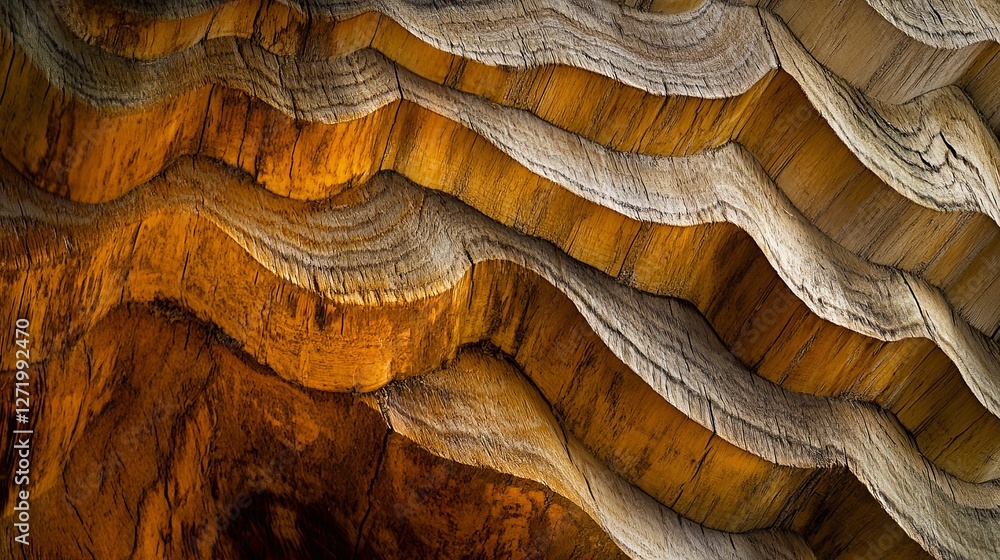 Poster abstract patterns in natural rock formation with unique layered texture