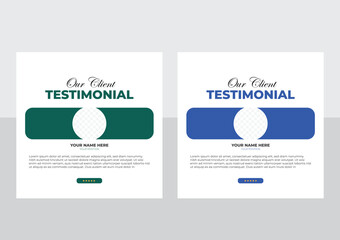Modern client testimonial design