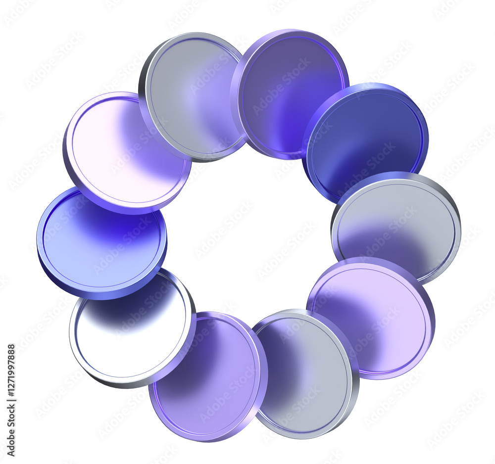 Poster 3d rendering of flying coins. simple 3d illustration for business and finance