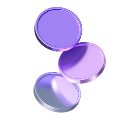 3d rendering of flying coins. simple 3d illustration for business and finance