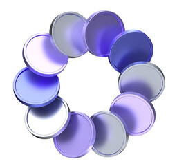 3d rendering of flying coins. simple 3d illustration for business and finance