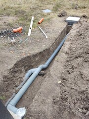 installation of the sewage system
