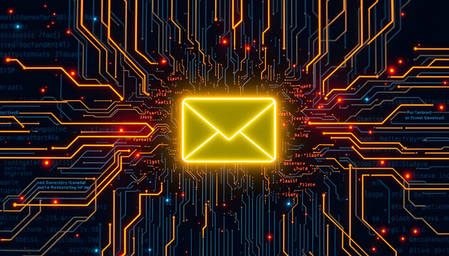 Email Protection Security from Spam virus. Internet network, Secure data email, Security protection notification on internet letter security protect, junk and trash mail and compromised information,