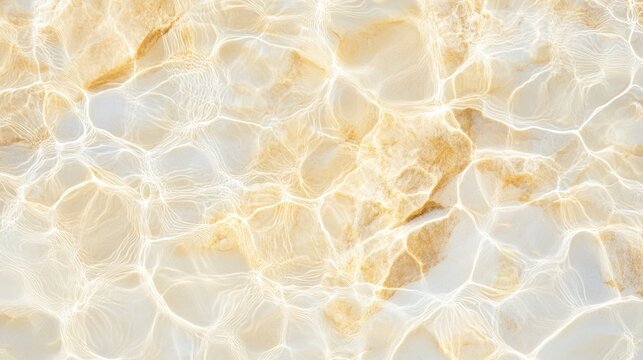 Golden Reflections: Abstract view of water's surface with sunlit patterns and textured effects, creating a sense of fluidity and gentle movement.