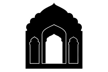 Fototapeta premium silhouette of a mosque