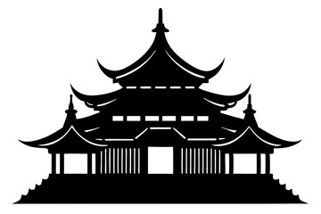  Traditional Asian temple silhouette