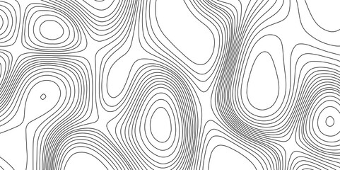 Seamless topographic lines terrain trails contours grid abstract map geographic relief mountain line pattern background, black curve line white abstract monochrome image waves cartography background.
