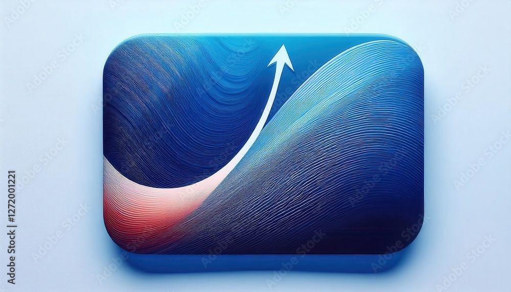 Aufkleber modern app icon design reflecting progress and skill development through sleek curving lines and vib
