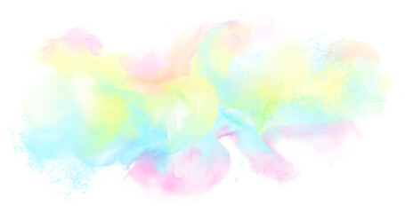 Aura beauty, rainbow splash, transparent backdrop, colorful testure © WonderWonder