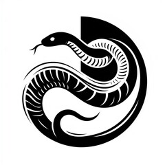 Snake on white background