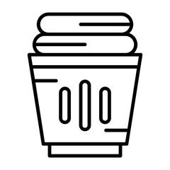 Laundry basket Vector Icon Design Symbol