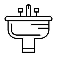 Bathroom sink Vector Icon Design Symbol