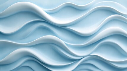 Fototapeta premium Smooth light blue surface featuring undulating curves and contours
