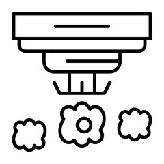 Smoke detector Vector Icon Design Symbol