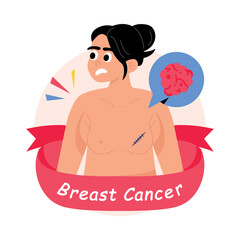 Breast Cancer Concepts Style illustrations. EPS 10 File stock illustration