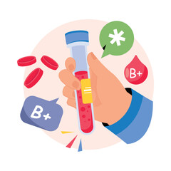 Blood Group Concepts Style illustrations. EPS 10 File stock illustration