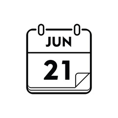 calender icon, 21 june icon with white background