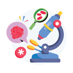 Cancer Research Concepts Style illustrations. EPS 10 File stock illustration
