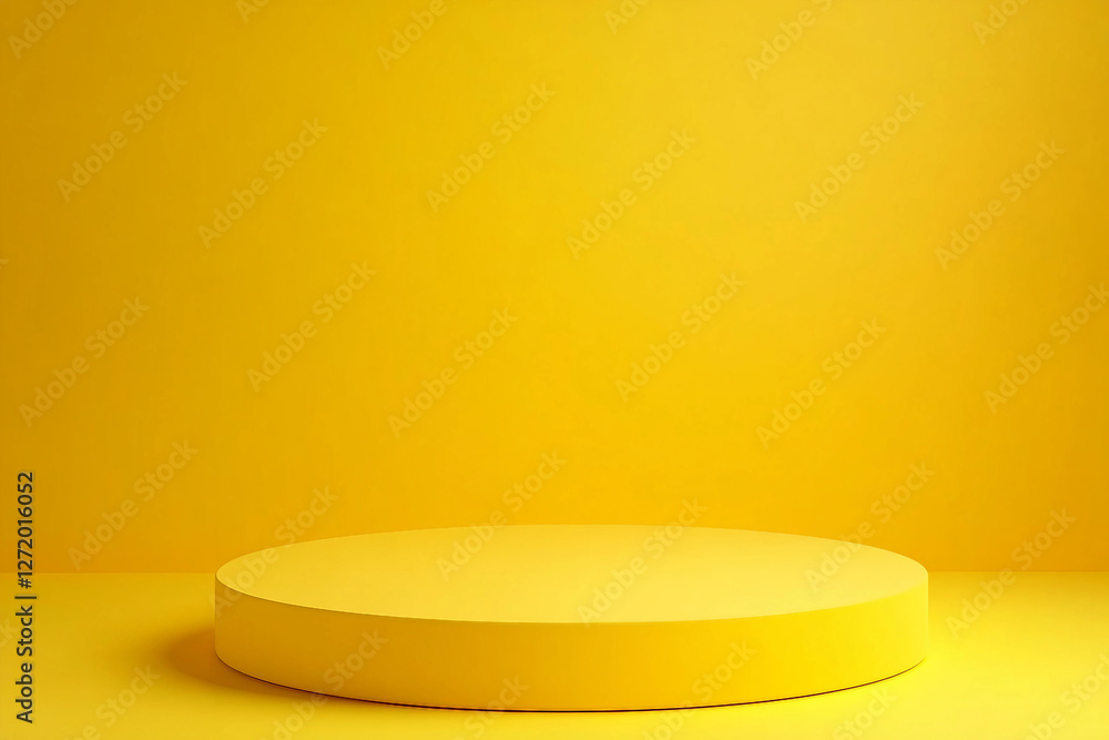 Poster 3d colorful bright podiums on vibrant background designed with generative ai