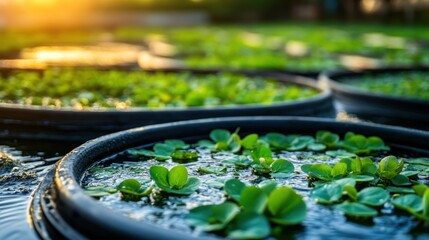 Aquatic plant cultivation sunset farm