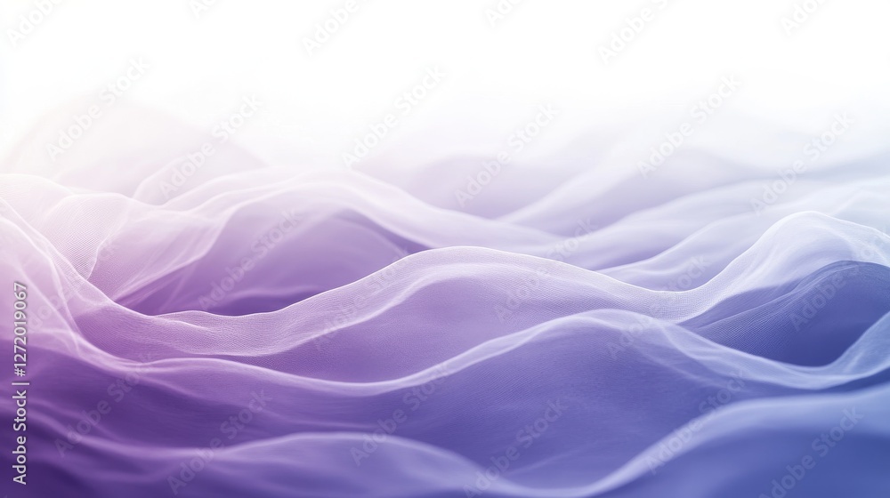 Poster abstract waves of fabric flow with gradient lighting effect
