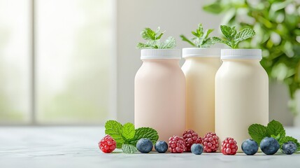 A modern take on drinkable yogurt in sleek