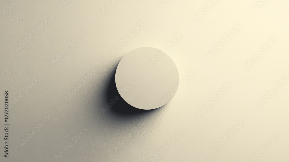 Poster simple elegant circular element displayed on a neutral background