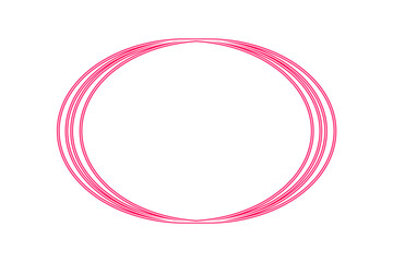 Neon pink glowing circle frame, create a magical fantasy atmosphere. Luminous neon ring with soft light swirl, glowing border to decorate text design for night scenes and modern design