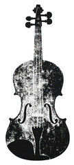 Fototapeta premium PNG Violin textured design black.