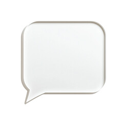 Square speech bubble isolated on white