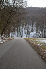 tourist path in a mountain park in Slovakia