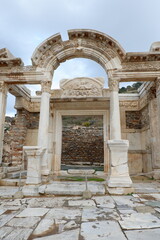 EPHESUS, TURKEY - Dec 8- 2019: :Necropolis in the ruins of the ancient city of Ephesus, UNESCO...