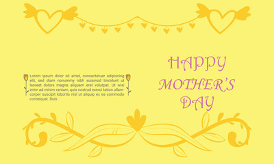 Happy Mother's Day flyer template, Celebration banner, eps 10 