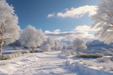 winter landscape with trees
