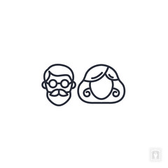 Grandparents icon. Grandparents Symbol sign for mobile concept and web design. Vector icon, Logo illustration, Vector graphics