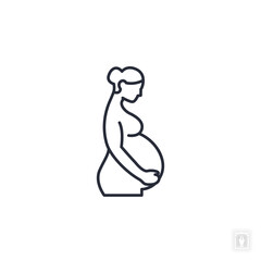 Pregnancy icon. Pregnancy Symbol sign for mobile concept and web design. Vector icon, Logo illustration, Vector graphics