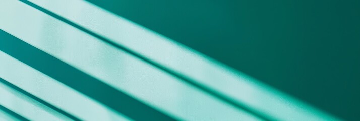 Obraz premium Abstract green diagonal shadows on wall texture in soft light