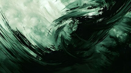 Strukturierte gr&uuml;ne Farbfl&auml;che mit past&ouml;ser &Ouml;lfarbe &ndash; abstrakte Kunsttextur