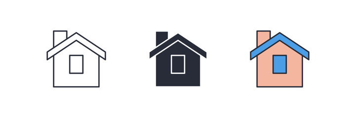 Home icon. Home Symbol sign for mobile concept and web design. Vector icon, Logo illustration, Vector graphics