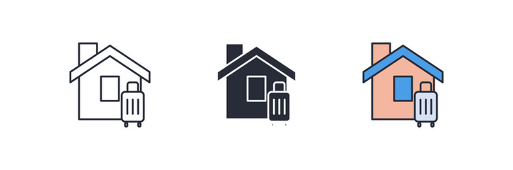 Family Vacation icon. Family Vacation Symbol sign for mobile concept and web design. Vector icon, Logo illustration, Vector graphics