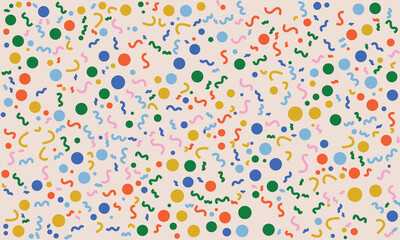 Fun, Colorful Pattern with Circles and Swirls