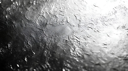 Fototapeta premium Shiny and grainy silver foil with a textured aluminum surface. Abstract metallic background featuring a blurred gradient effect, creating a smooth yet detailed monochrome design