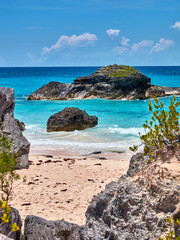 Bermuda island coastal tropical beaches