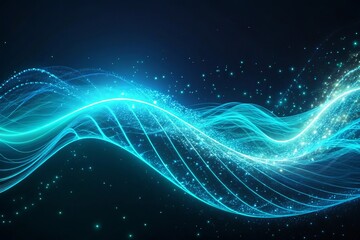 Abstract circuit board futuristic technology processing background.