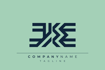 JE minimal line logo. Letter J and E vector line logo design.