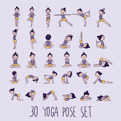 Cute Girl In Yoga Poses