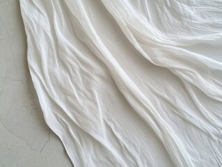 Obraz premium Elegant wedding dress train flowing on floor indoor venue closeup view bridal fashion concept