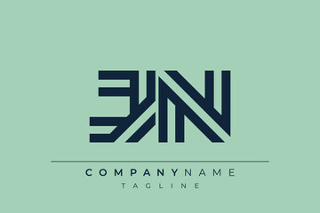 JN minimal line logo. Letter J and N vector line logo design.