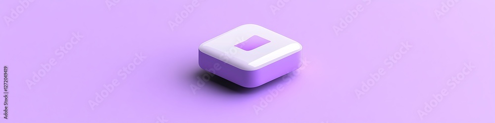 Poster minimalist 3d vector icon for productivity apps isolated on a lavender background