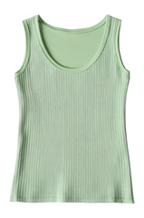 PNG Pastel green tank top with a square neckline ribbed lightweight undershirt.